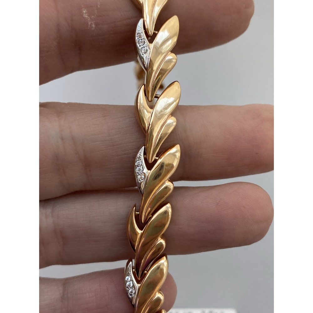 Золотий жіночий браслет з каменями БР-1002252