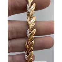 Золотий жіночий браслет з каменями БР-1002252