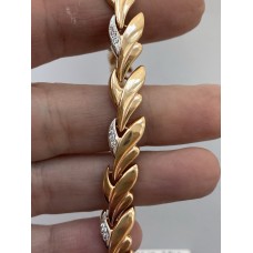 Золотой женский браслет с камнями БР-1002252