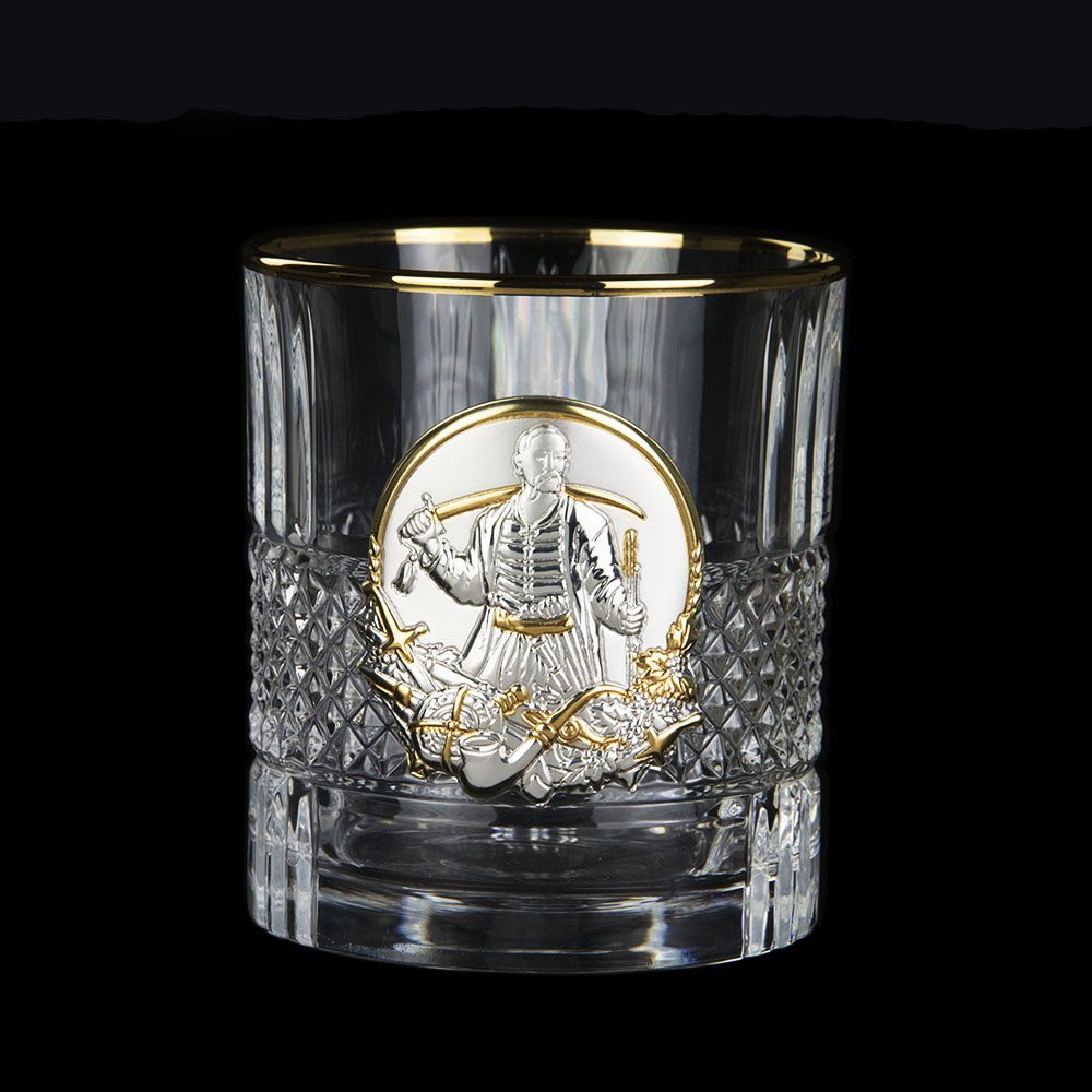 Набор хрустальный для виски Казаки графин и 6 бокалов ИТ-1322