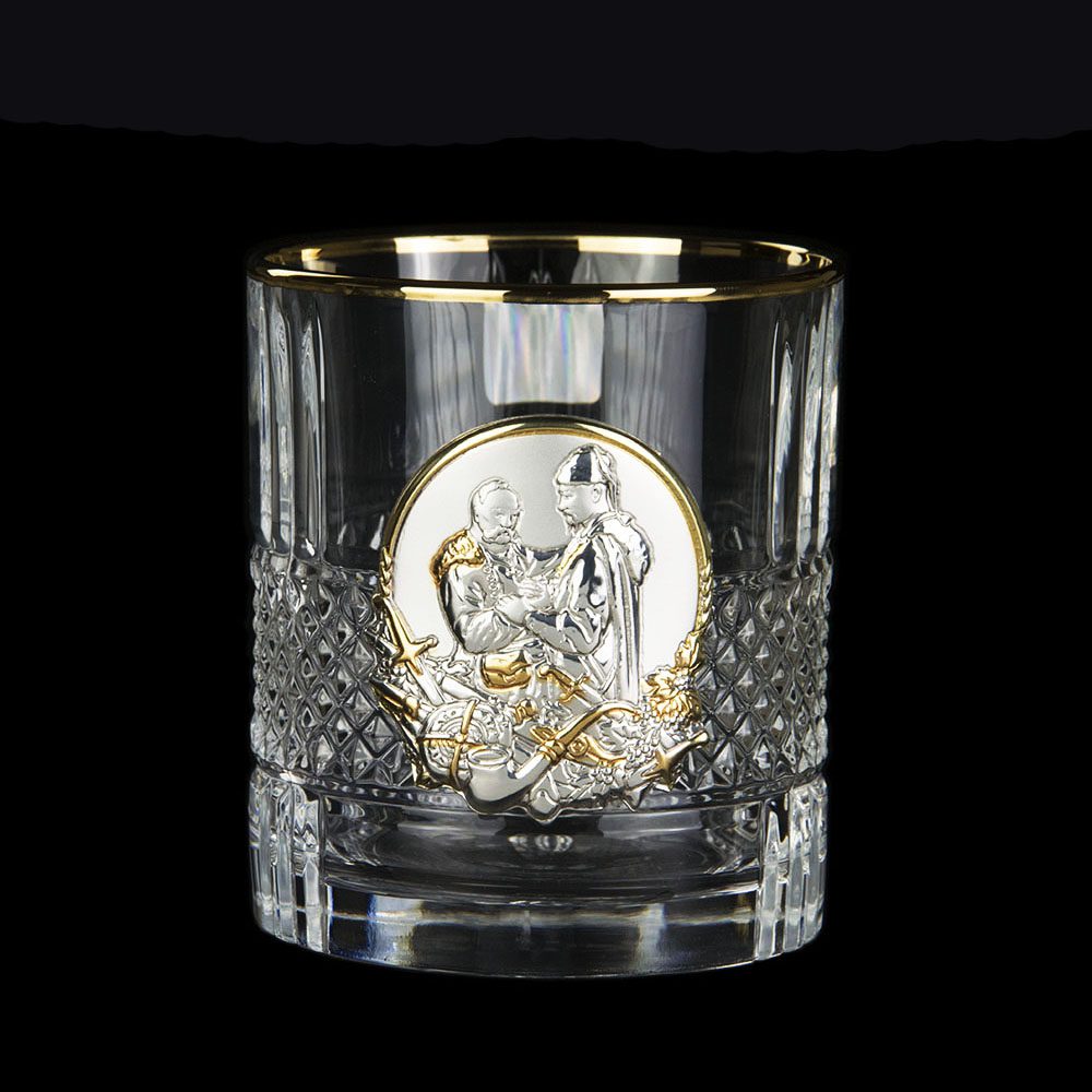 Набор хрустальный для виски Казаки графин и 6 бокалов ИТ-1322