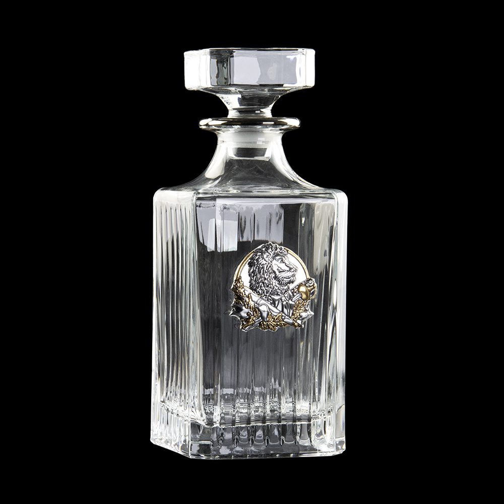 Набір для віскі ЛЕВ кришталь зі сріблом графин і 4 келихи ІТ-1332 