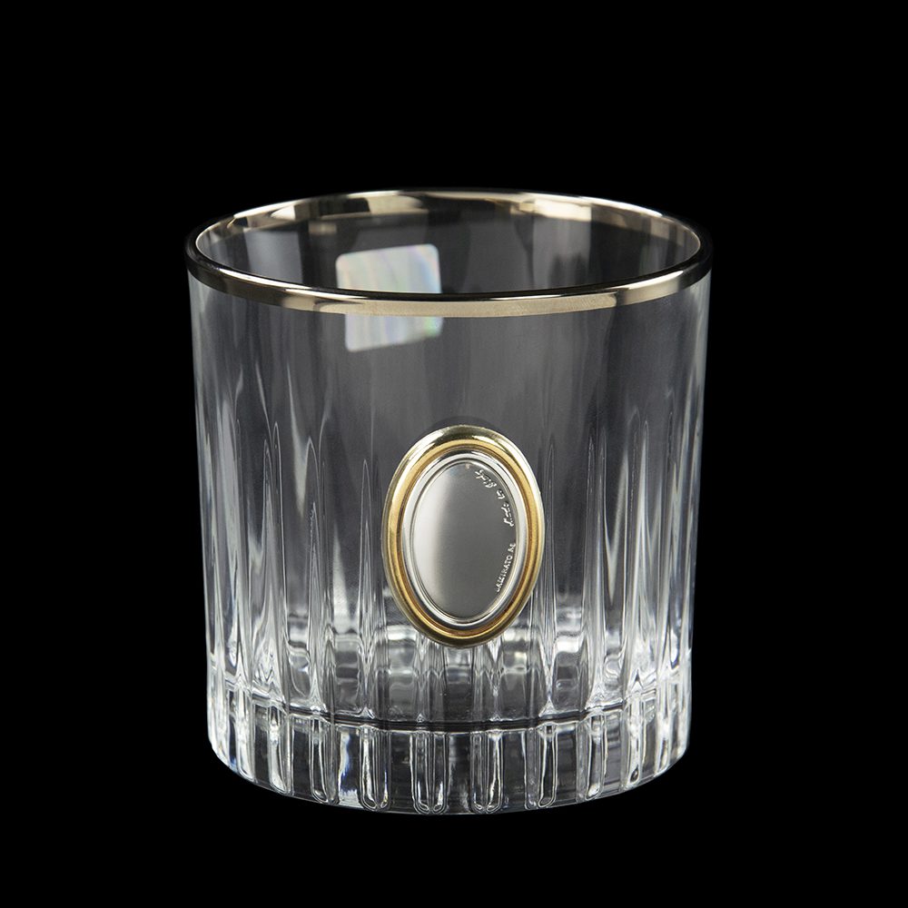 Набір для віскі ЛЕВ кришталь зі сріблом графин і 4 келихи ІТ-1332 