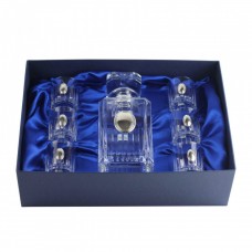 Набор водочный Гармония графин 6 стопок хрусталь серебро ИТ-131