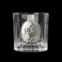 Набор хрустальных бокалов для виски КАЗАКИ инкрустация серебро 6шт. Италия