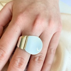 Серебряное гладкое кольцо в стиле минимализм ЛС-10146