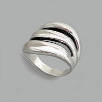 Срібна каблучка без каменів Соната бр-0020821