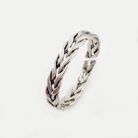 Кольцо Серебряное без камней Коса бр-0021521