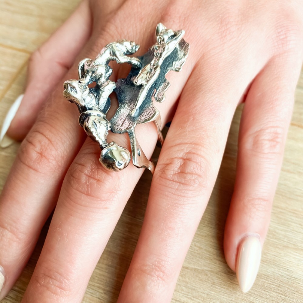 Серебряное дизайнерское кольцо Сон БР-0031321