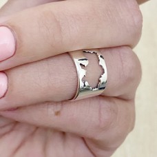 Серебряное кольцо без вставок Карта Украины БР-0068721