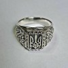 Серебряный перстень мужской Лють с гербом Украины бр-0069221