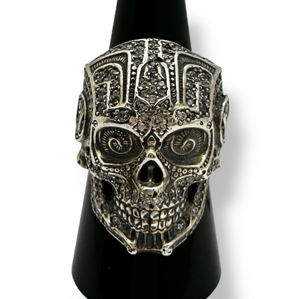 Перстень срібний Санта Муерте в камінні БР-1420421