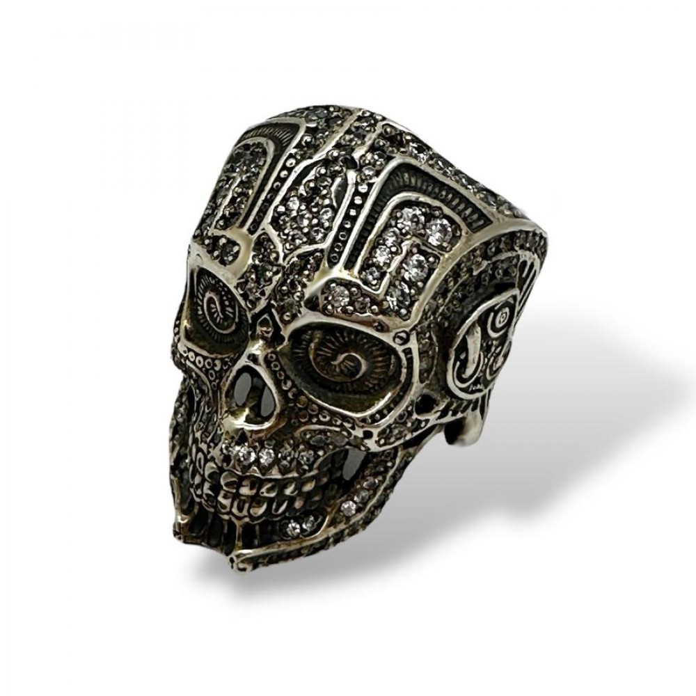 Перстень срібний Санта Муерте в камінні БР-1420421