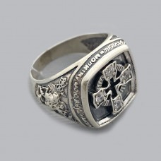 Срібний перстень чоловічий Побідоносець БР-1424321
