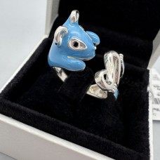 Оригинальное серебряное кольцо Мышка бр-1425521