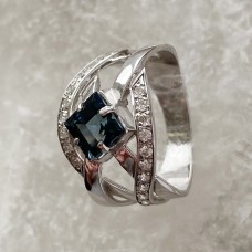 Серебряное кольцо с топазом Саксония БР-8108721
