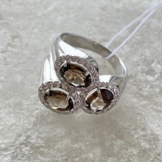 Серебряное кольцо с дымчатым кварцем Джейн 2 БР-8110821