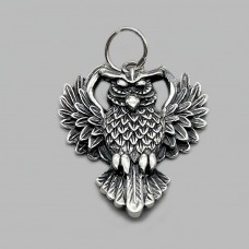 Срібний кулон Сова з чорнінням БР-0060531