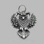 Серебряный кулон Сова с чернением БР-0060531