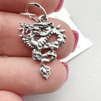 Серебряный кулон в восточном стиле Дракон БР-0008831