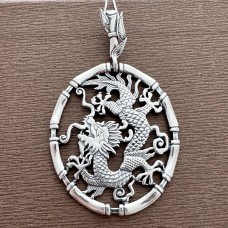 Серебряный кулон Дракон БР-0034431
