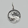 Серебряный кулон в виде монетки Дракон двухсторонний БР-0067531