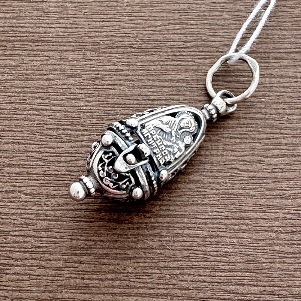 Срібний кулон Мощевик з Божою матір'ю БР-0069331