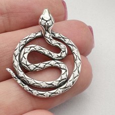 Серебряный кулон Змея в камнях БР-1050931