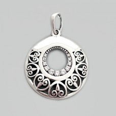 Серебряный кулон в восточном стиле с ажурными элементами БР-1055831