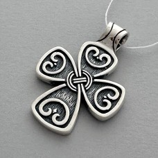 Серебряный крест Казацкий двухсторонний БР-0093031