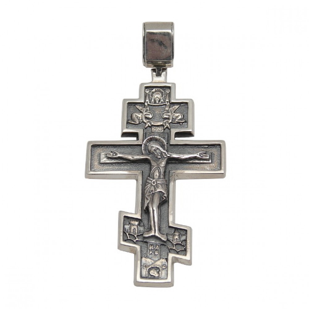 Срібний хрест із Розп'яттям рівний бр-3100001