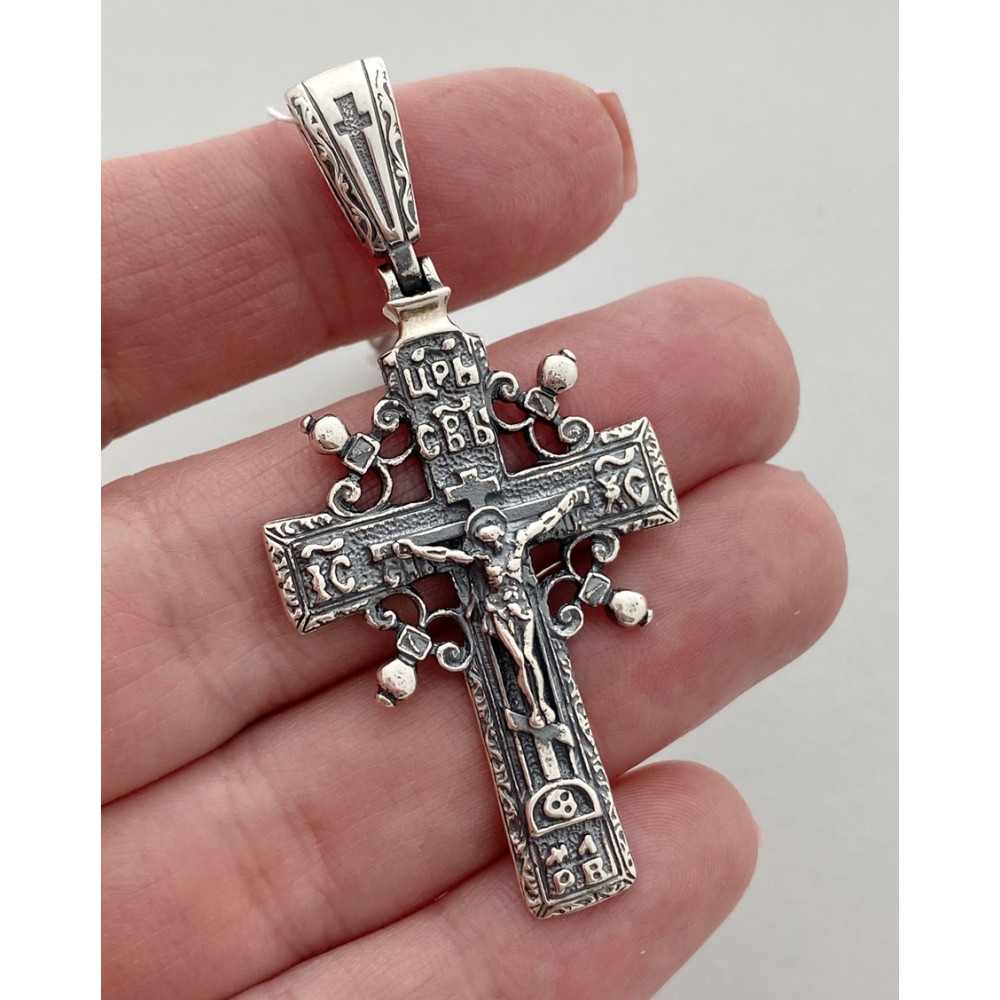 Крест серебро 925 пробы с распятием бр-3100108 