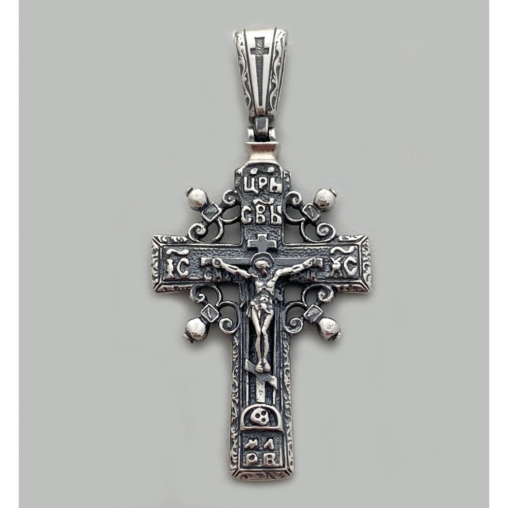 Крест серебро 925 пробы с распятием бр-3100108 