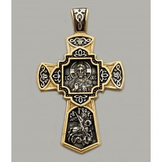 Серебряный крест с позолотой и чернением ЛЗ-34006-1