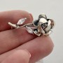 Серебряная брошь в виде розы Фиона бр-1002861
