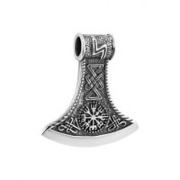 Мужской оберег из серебра кулон Секира Перуна ЮМ-30396