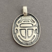 Серебряный кулон в египетском стиле Скарабей БР-0018231