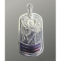 Срібна ладанка у вигляді жетона Янгол Охоронець 85 бр-3100298