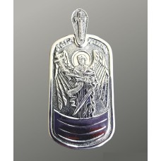 Серебряная ладанка в виде жетона  Ангел Хранитель  85 бр-3100298