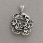 Срібний кулон у вигляді квітки БР-0036331