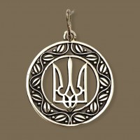 Кулон із срібла Тризуб БР-3100879