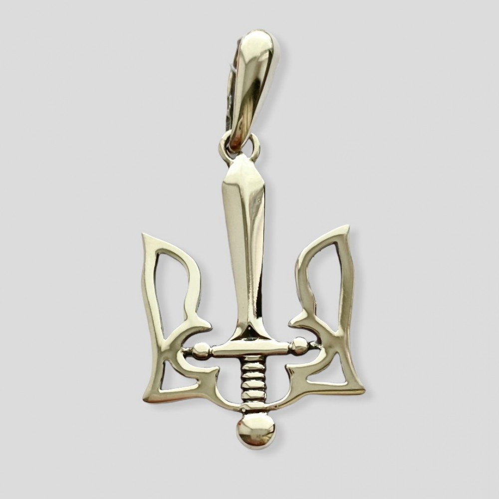 Кулон из серебра Трезубец в виде меча БР-3100881