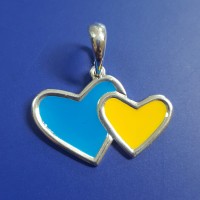Срібна підвіска Серце з емаллю БР-3100882
