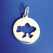 Серебряная подвеска Карта Украины БР-3100891