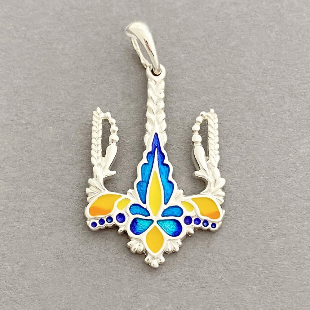 Серебряный кулон в виде трезубца Возрождение БР-0089431