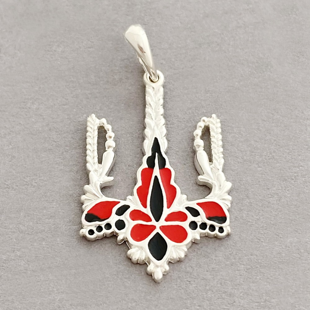 Серебряный кулон в виде трезубца Возрождение 2 БР-0089431/2