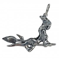 Серебряный кулон без камней Ведьмочка БР-0090931