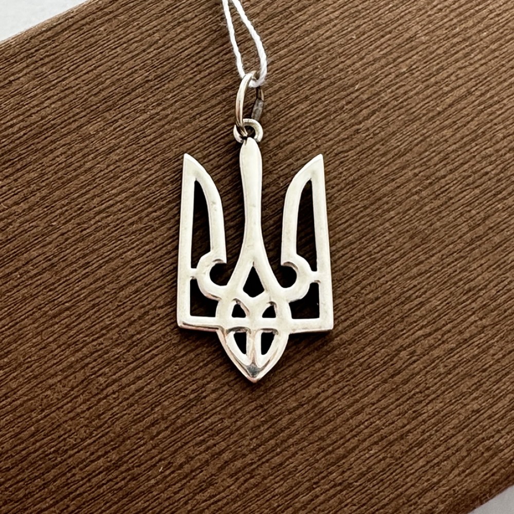 Серебряная подвеска Трезубец без камней размер 3,х1,5см БР-0091731