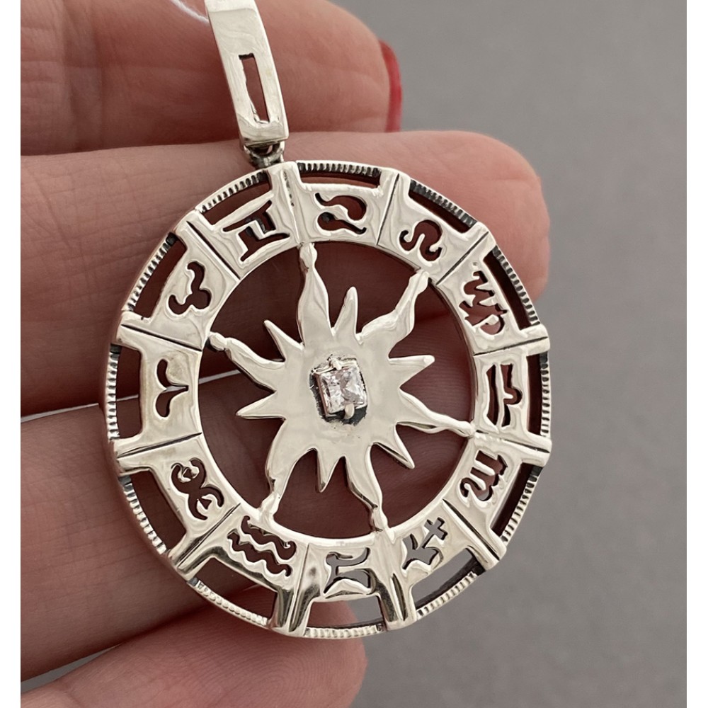 Срібний кулон з фіанітами Зорепад БР-1007531