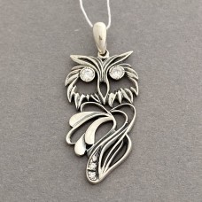 Серебряный кулон с фианитами Сова 2 БР-1034231